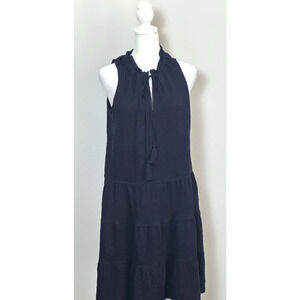 Max Studio Dress Navy Blue Dress‎ Size (S) Cottagecore Boho Whimsy Lightweight